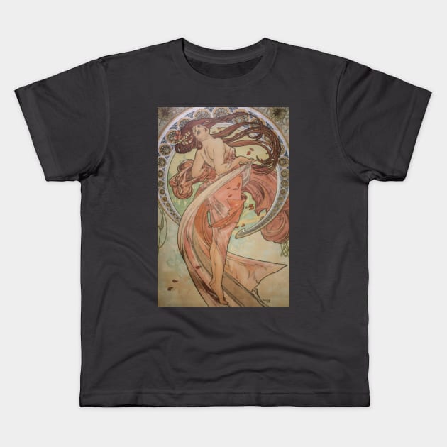 Mucha, Prague Praha Kids T-Shirt by immortalpeaches